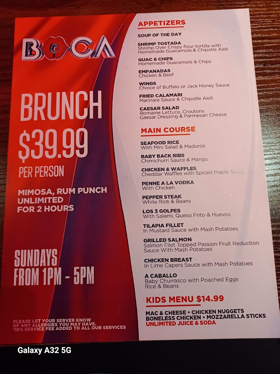 Boca Restaurant and Lounge Menu - Image 2