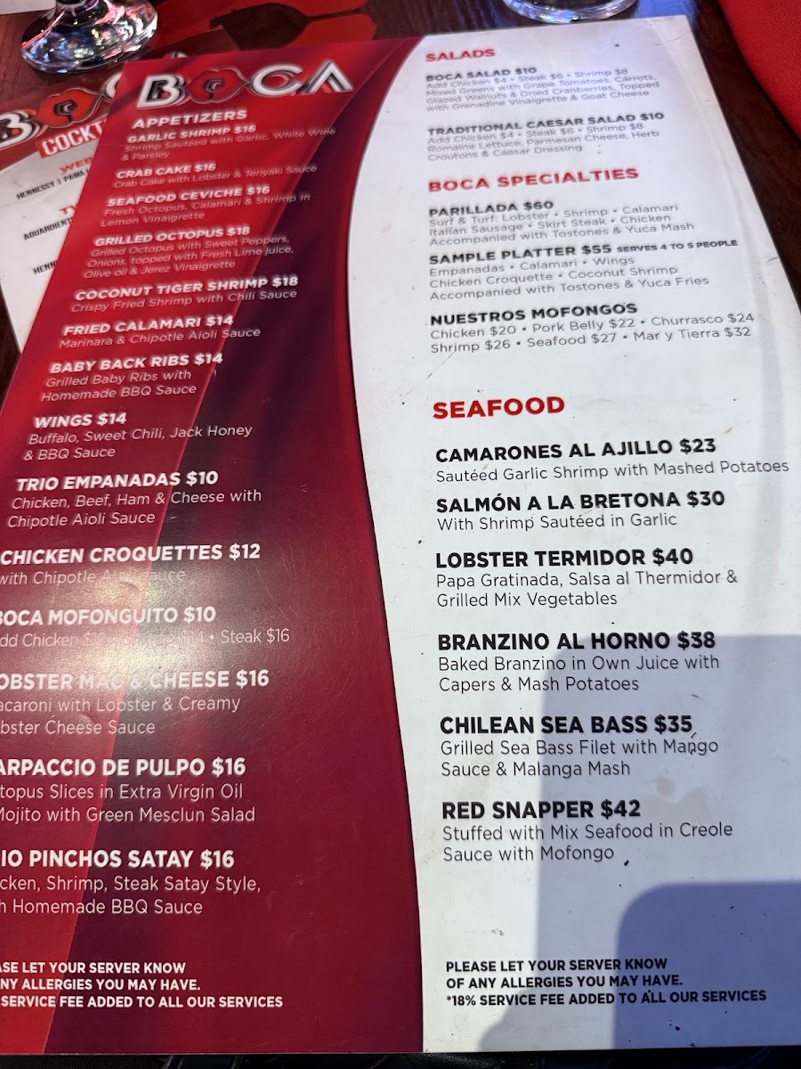 Boca Restaurant and Lounge Menu - Image 3