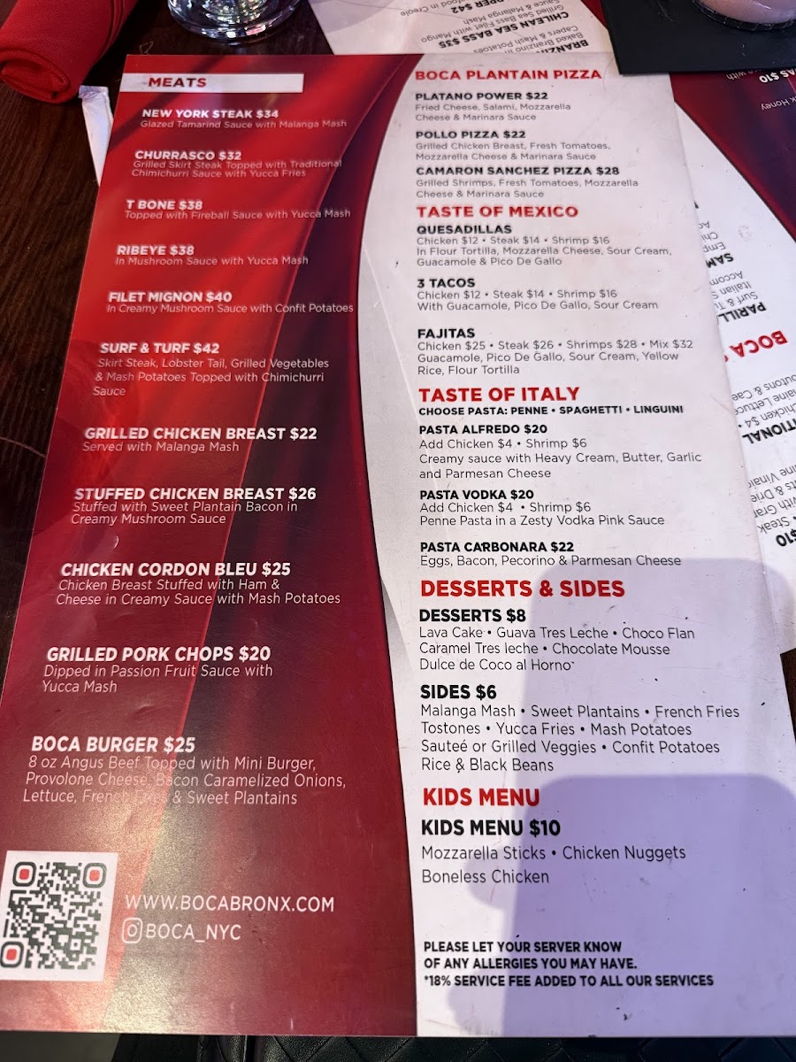 Boca Restaurant and Lounge Menu - Image 6